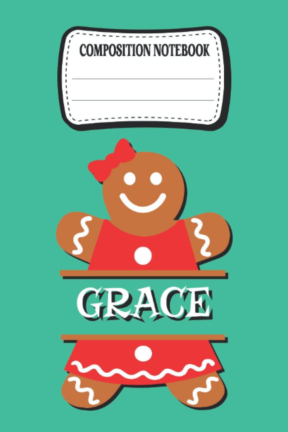 Grace Gift Notebook: College Ruled Composition Notebook, 120 Pages 6x9 inches, Mate Cover