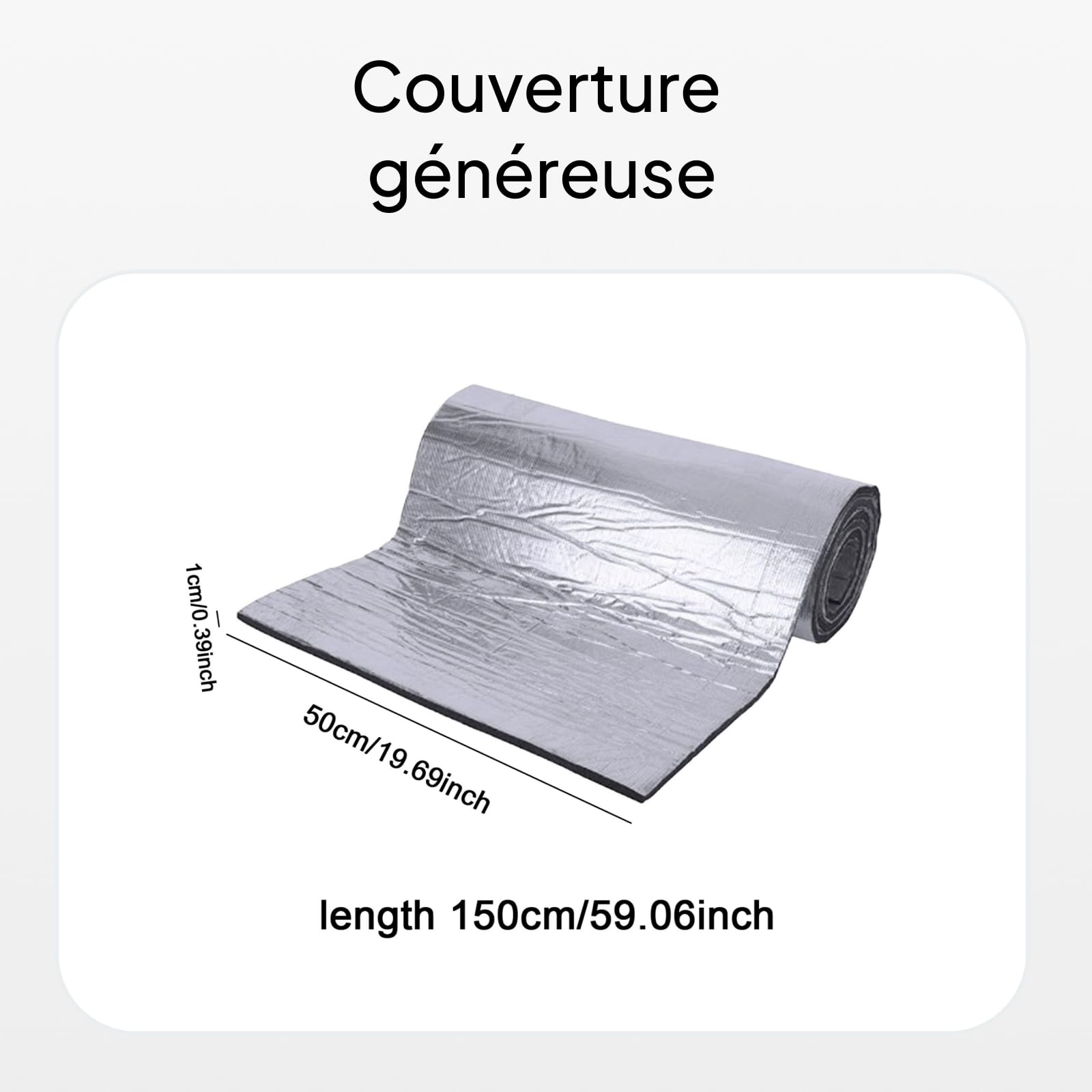 Tapis Isolation Thermique Et Phonique Auto-adhésif Pour Voiture - 150x50cm, épaisseur 5 Ou 10mm