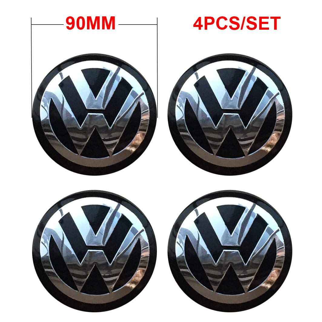 Amazon Com 4pcs 90mm 3 54 Auto Car Styling Accessories Emblem Badge Sticker Wheel Hub Caps Centre Cover Fit For Vw Volkswagen B5 B6 Mk4 Mk5 Mk6 Golf Polo Passat Sagitar Jetta Cc Magotan
