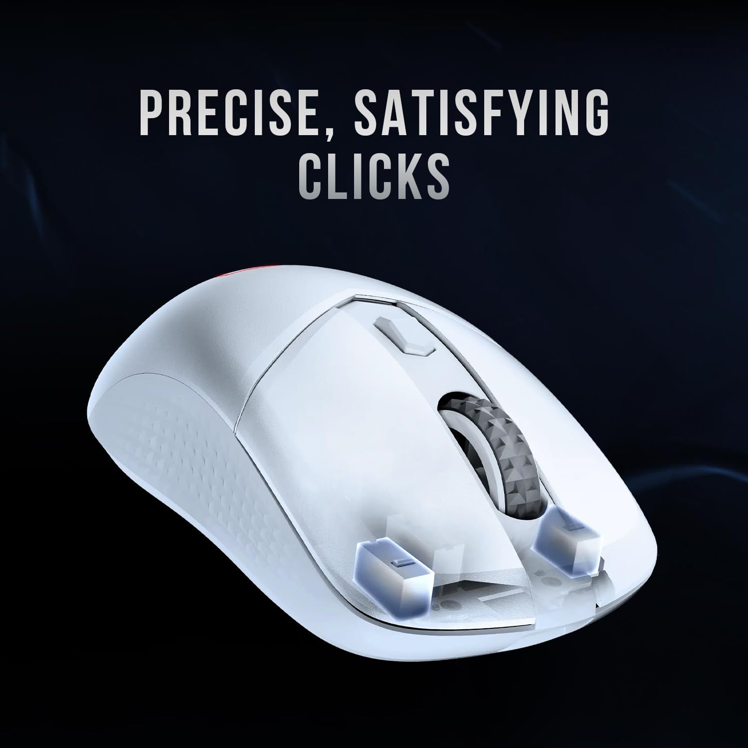 MSI Versa 300 Wireless White Gaming Mouse, 8000 DPI, 30M+ Clicks Kailh Switch, Optical Sensor, Ergonomic Ambitextrous Hand Design, RGB Light