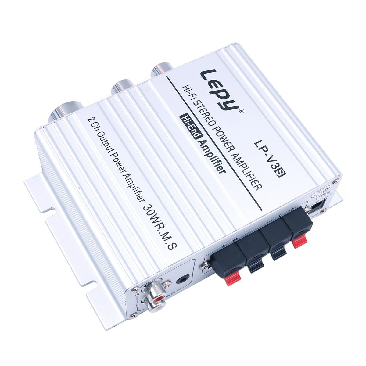 DollaTek LP-V3S 25Wx2 Amplificatore + Protezione Ritardata HiFi con Alimentazione 5A Compatibile con Computer, Cellulari o Lettori MP3 DAC ecc - Argento