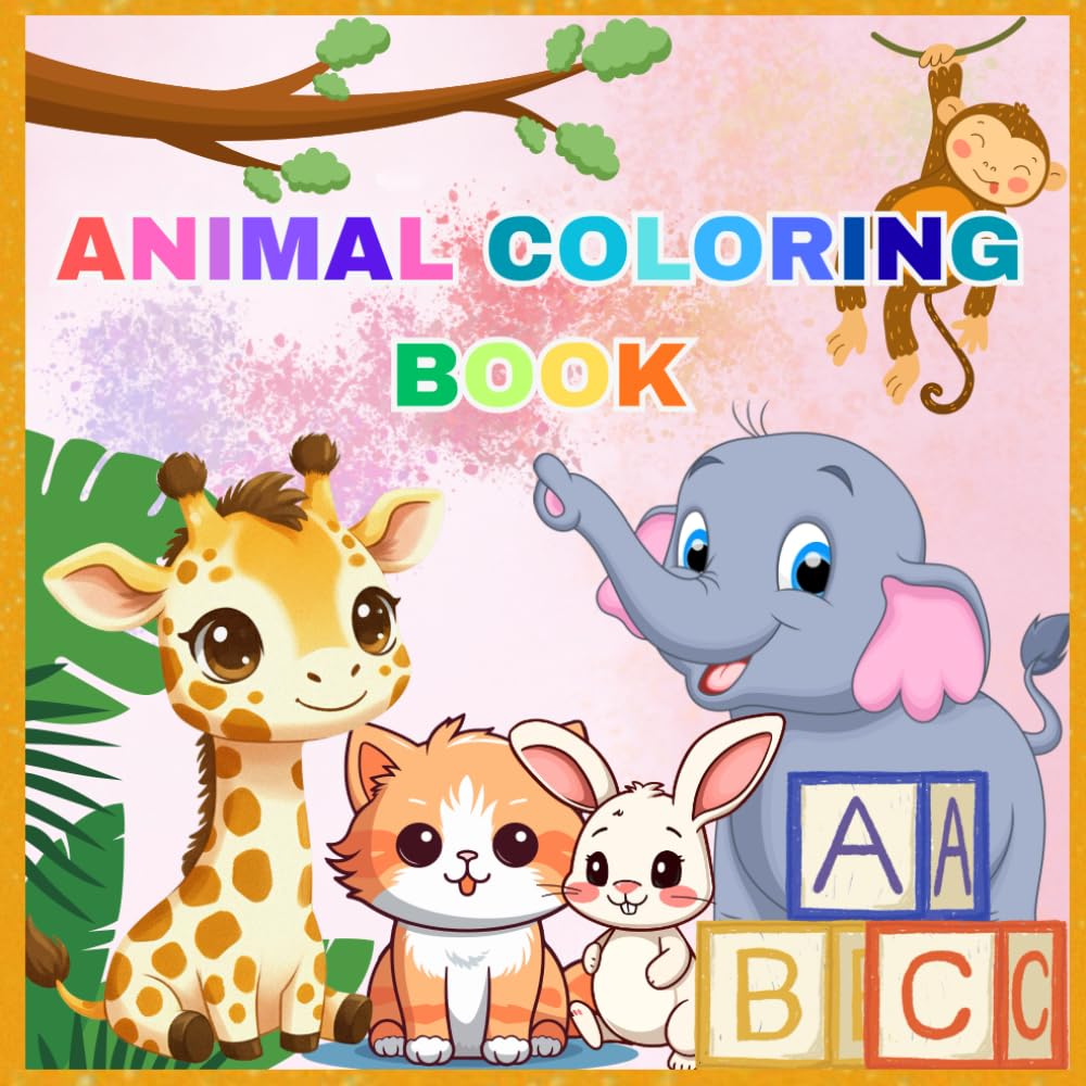 Animals ABC Coloring Book for Kids: A Fun and Educational Alphabet Coloring Book for Toddlers and Preschool Kids