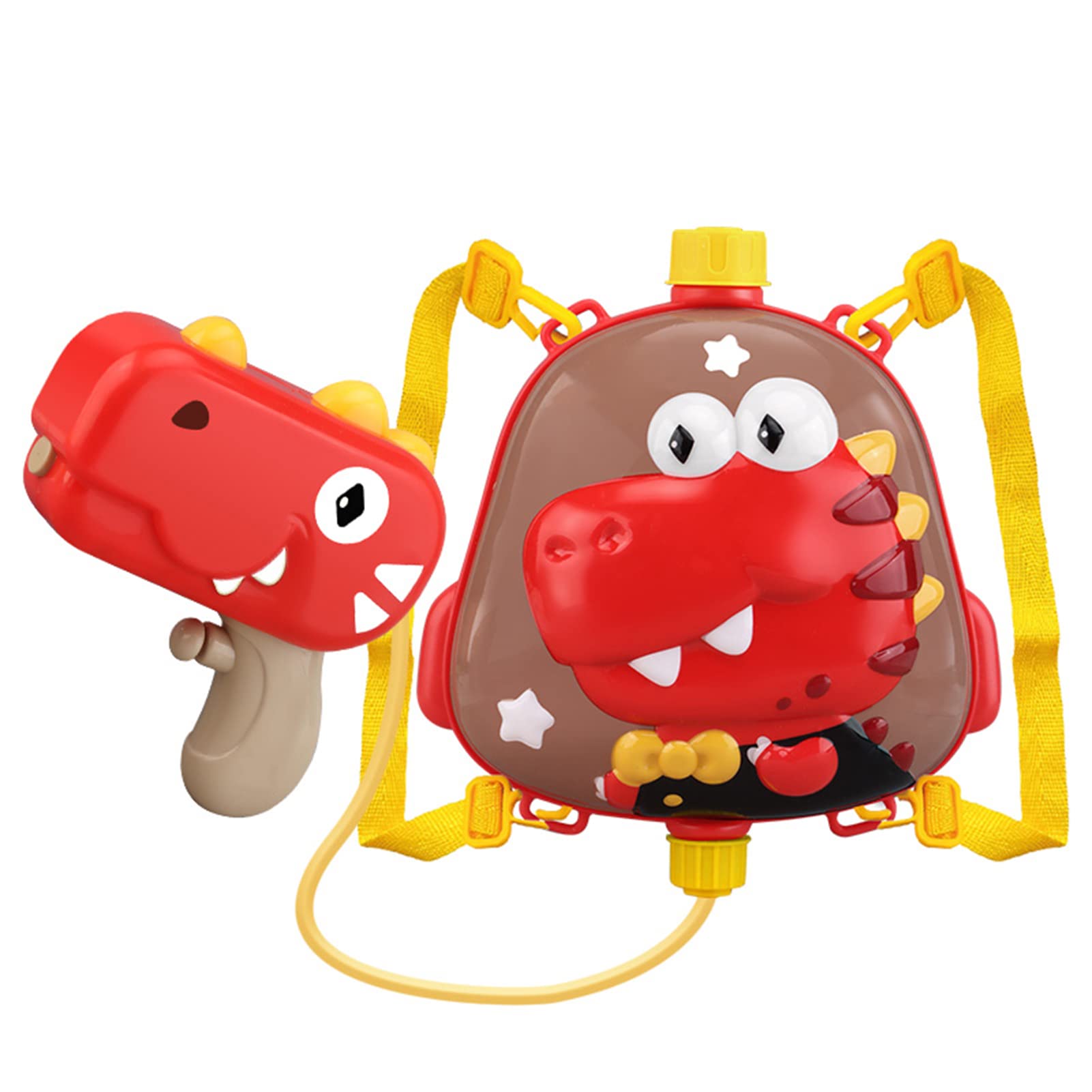 Goolsky Mochila de Dinosaurio Pistola de Agua, Pistola de Agua Eléctrica Recargable para Niños con Tanque de Agua de 1000 ml, Juguete de Agua para Piscina de Playa de Verano a Prueba de Fugas