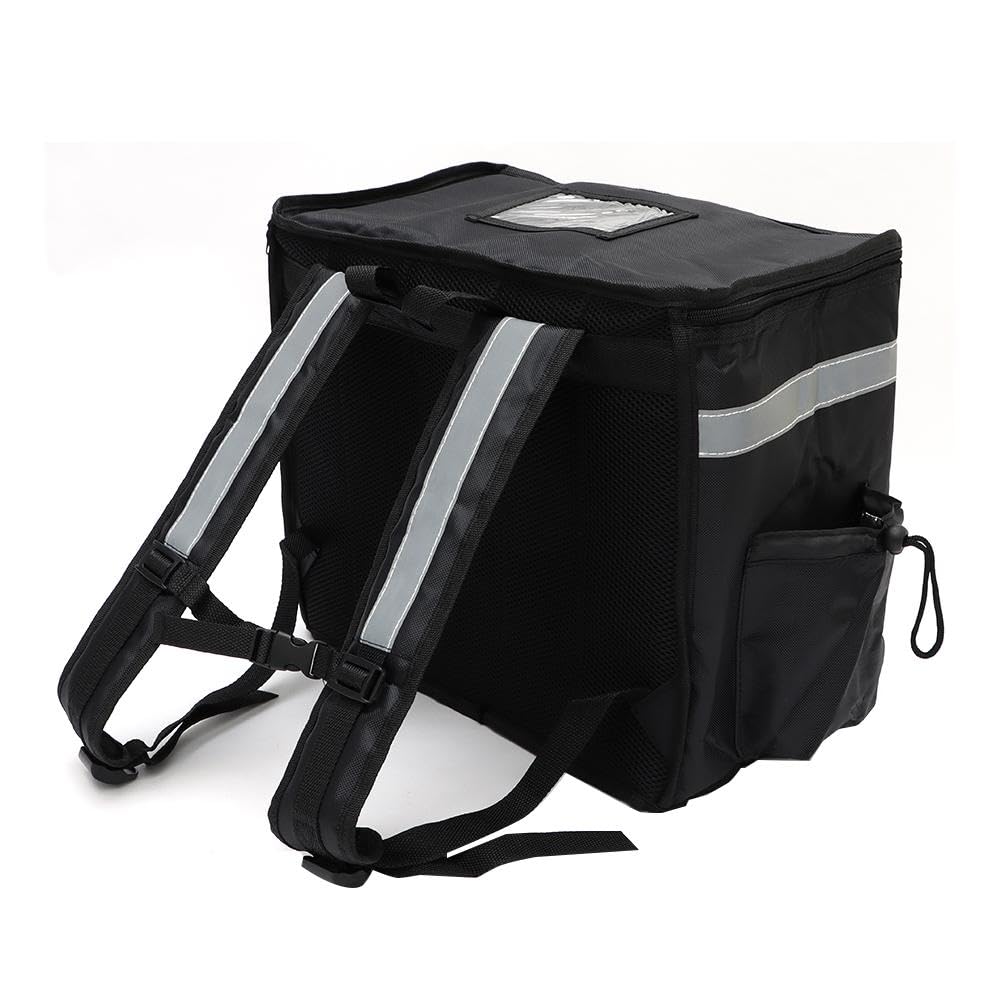 AllGIFT Picnic Bags Thermal With Cup Holders Food Warmer Bags Easy Clean Black Reusable Cooler Bag Food & Drink Delivery