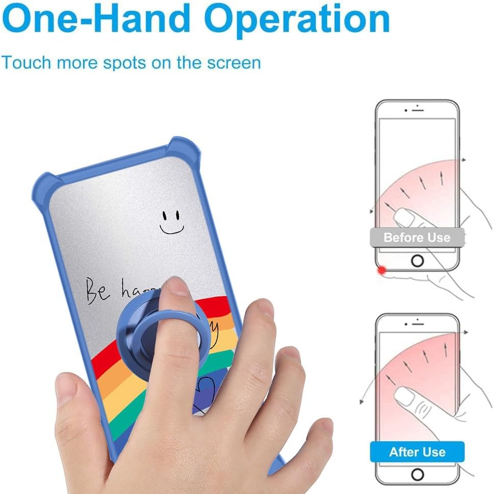 Miniatura 4 de jioeuinly Kalley DYL-CHX - Funda compatible con Kalley Black 3 con protector de pantalla de vidrio templado, soporte de anillo, luz reflectante