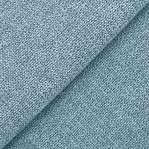 DESHOME Roma - Tissu au metre d'ameublement Hydrofuge h 140 cm pour Fauteuil Sofa et Chaise Bleu-gris 1 mètre