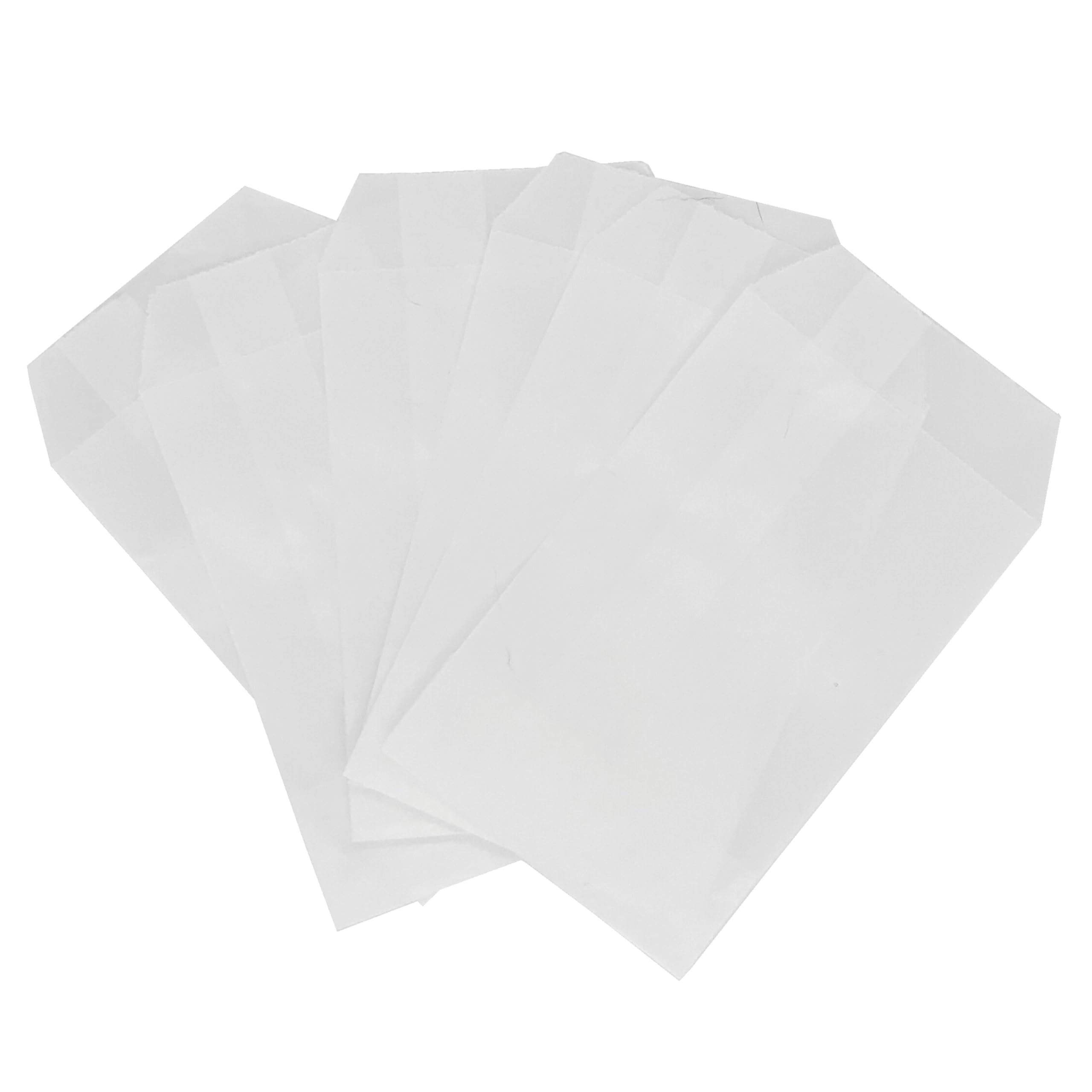 - Quotidian White Flat Medium Glassine Paper Cello Bags 5" x 7" (13 x 17.8cm) Pack of 100 - Christmas Sandwiches Favors Samples Cookies Coins