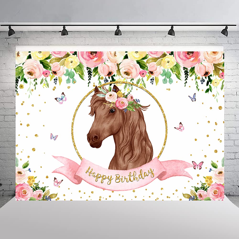 Fotohintergrund Teeparty Western – 2,1x1,5 M, Vinyl, Mit Cowgirl-Motiv (Hut, Blumen, Uhr) Für Fotoshootings