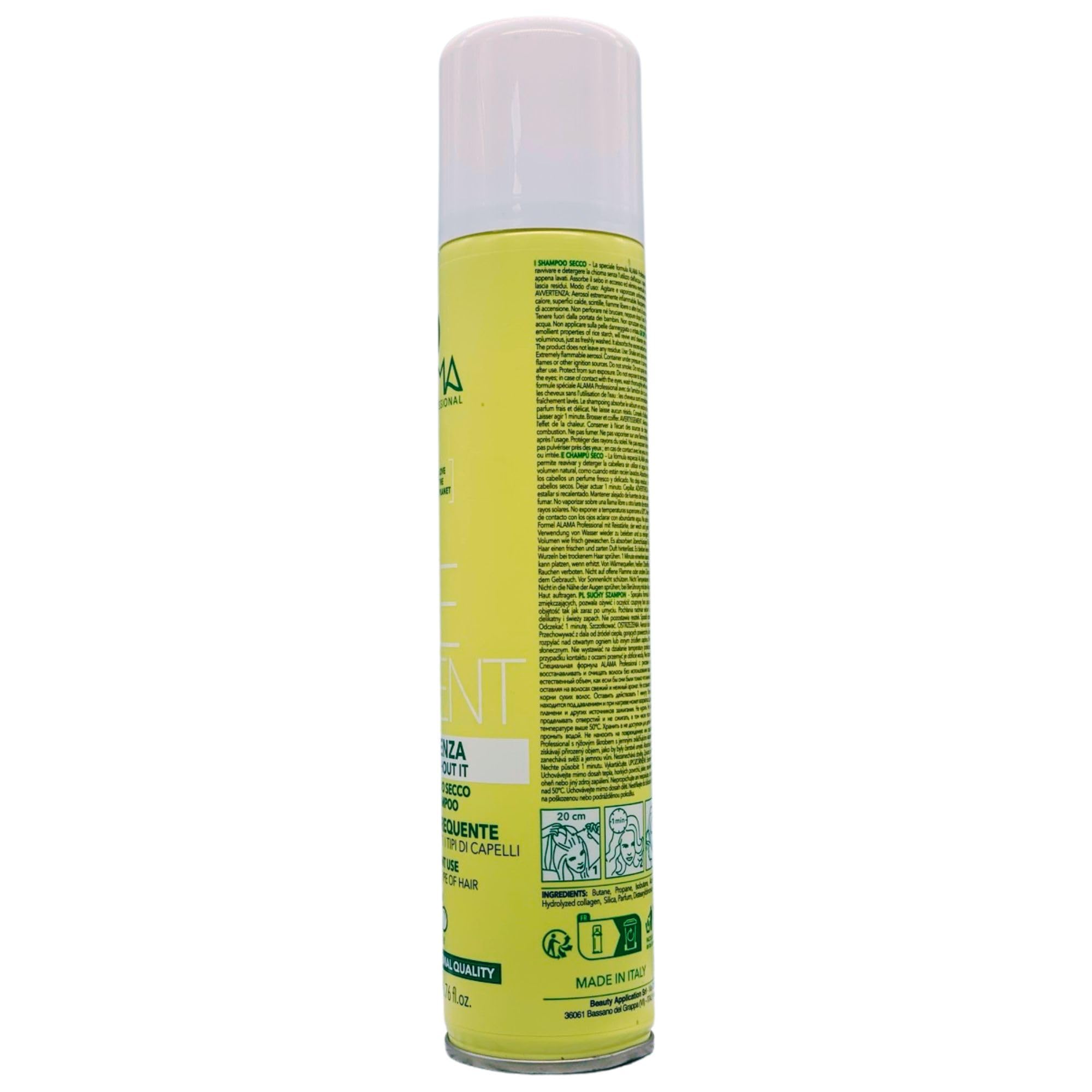 3x Shampoo Secco FREQUENT, Uso Frequente, Per Tutti i Tipi Di Capelli. Permette Di Ravvivare e Detergere La Chioma Senza L'Utilizzo Dell'Acqua 200ml