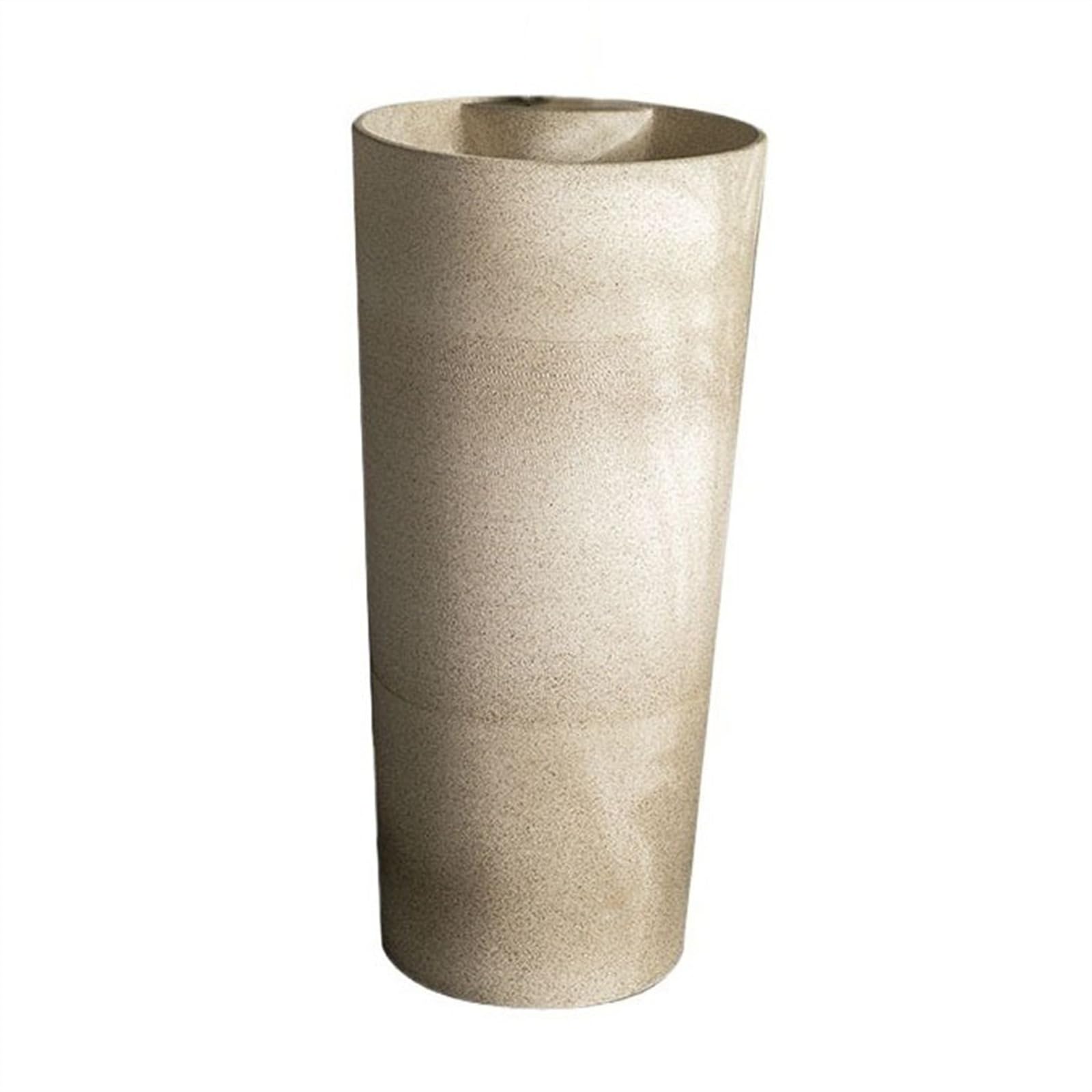 Umywalka na cokole, zewnętrzna ceramiczna umywalka kolumnowa, jednoczęściowa umywalka na cokole z jednym otworem na baterię, umywalka stojąca na balkonie, łazienka, umywa,A