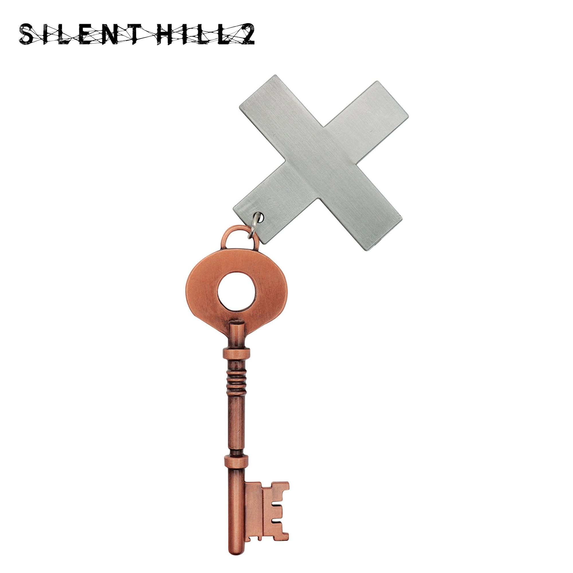 FaNaTtik SILENT HILL - Set di 2 chiavi in metallo da collezione in edizione limitata (lato legno, Brookhaven, Toluca), con licenza ufficiale, scatola numerata, memorabilia del gioco horror