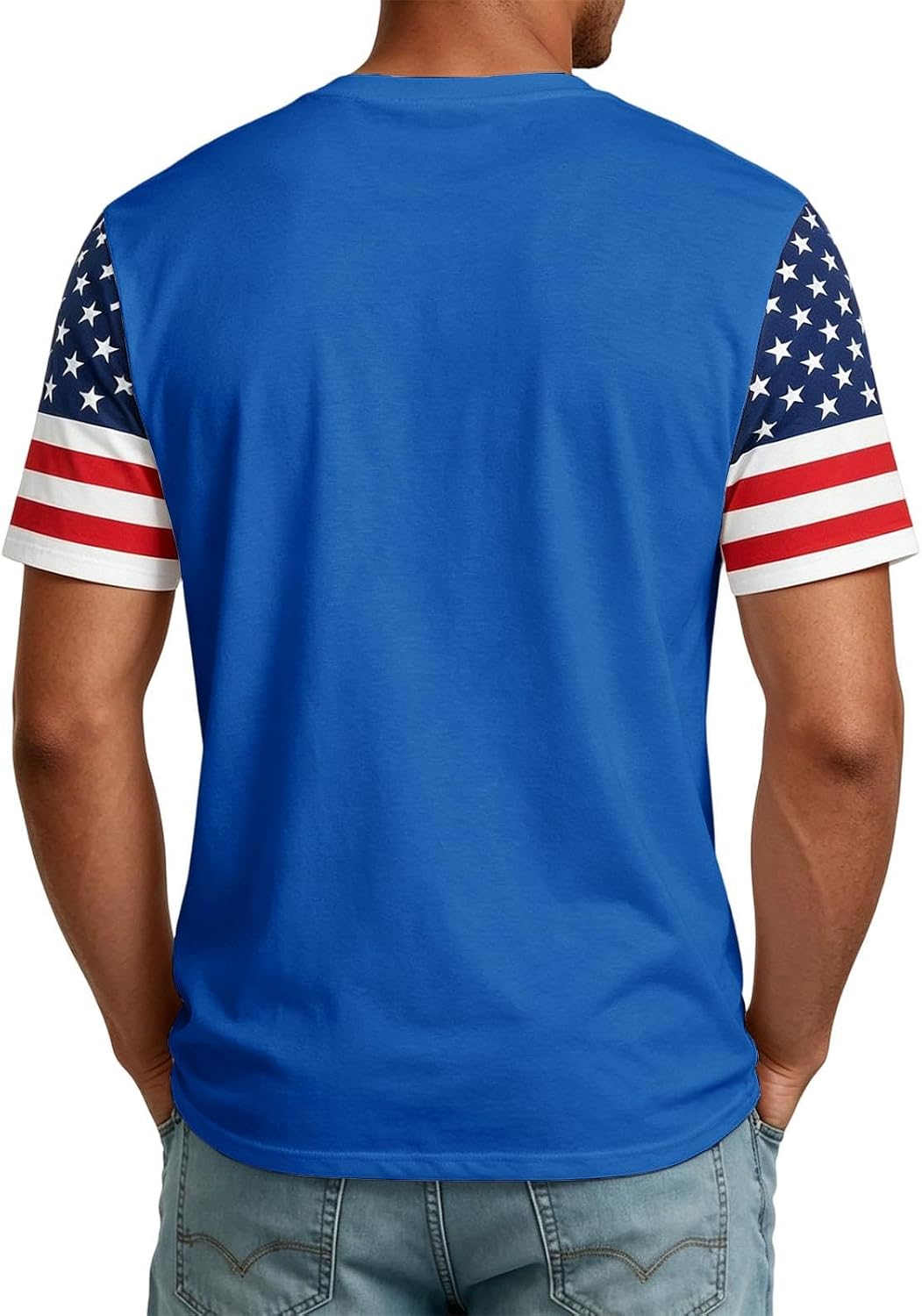 4Th of July Shirts for Men American Flag Patriotic Tops Summer Crewneck Shirts Independence Day Short Sleeve Shirt