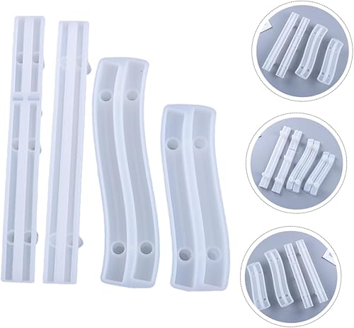 Miniatura 7 de VILLCASE Kit de accesorios hechos a mano de molde de silicona con mango de bandeja de molde epoxi de cristal DIY