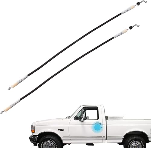 Cable de liberación de pestillo de puerta compatible con Ford F150 Bronco 1992-96 F250 F350 F450 1992-97 Kit de cables de reparación de puerta de