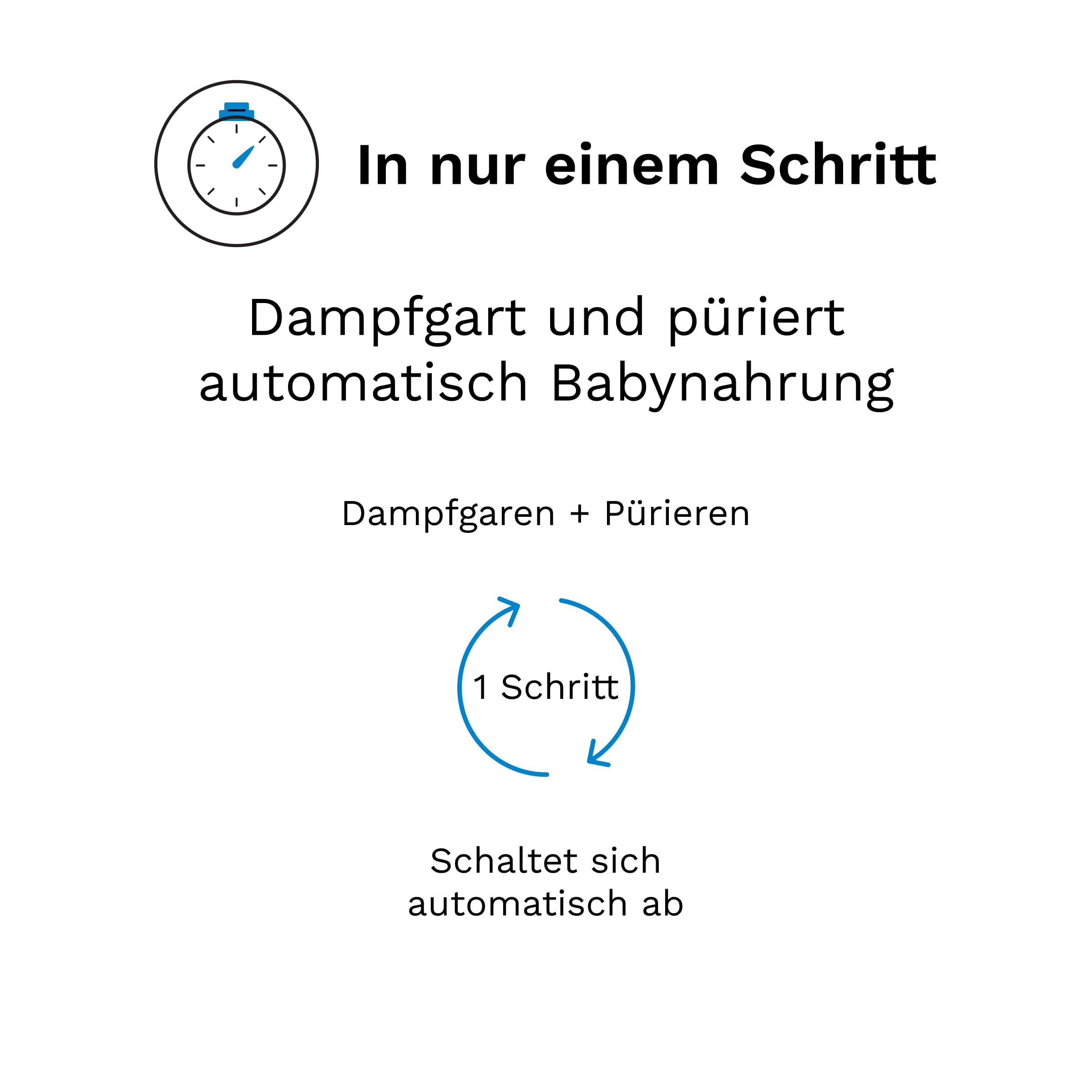 Baby Brezza Food Maker Deluxe 3-in-1 Babynahrungszubereiter Dampfgaren Mixen Kombi 800 ml BPA-frei LCD-Display
