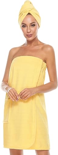 Orrpally Bata de Envoltura de Ducha para Mujer, Toalla de Envoltura de Baño, Bata de Spa, Envoltura Corporal Ajustable
