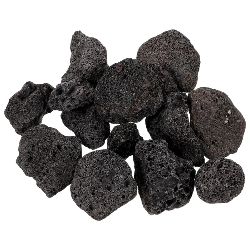 INOOMP Aquarium, 1 Set of Rocks Natural Lava Pebbles Stones Planter Natural Stones for Fireplaces Fire Pits Plants Cultivation Fish Tank Decoration