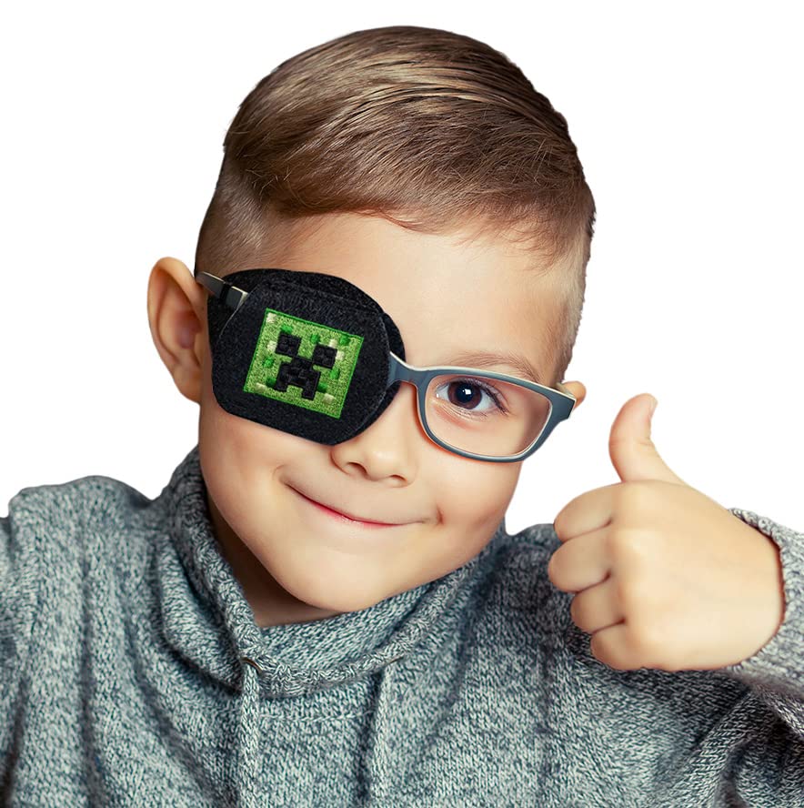 Eye Patch- Block Head Eyeglass Eye Patch for Children by Patch Pals…… (Right Eye Coverage)
