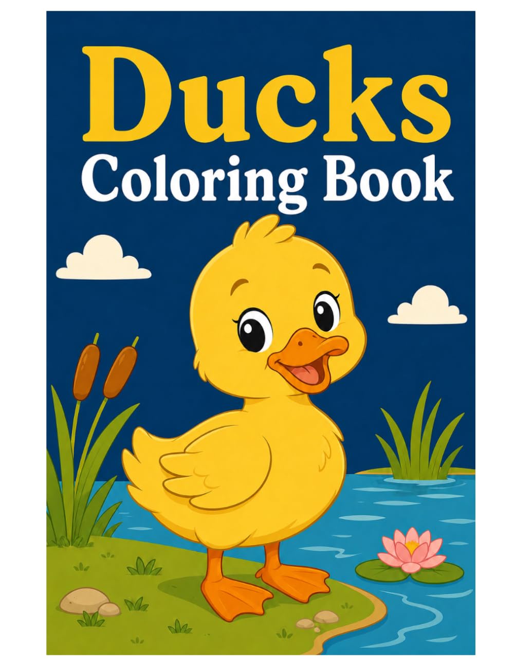 Ducks Coloring Book: Cute Ducks, Peaceful Pond Scenes and Relaxing Coloring Fun for Kids, Teens and Adults