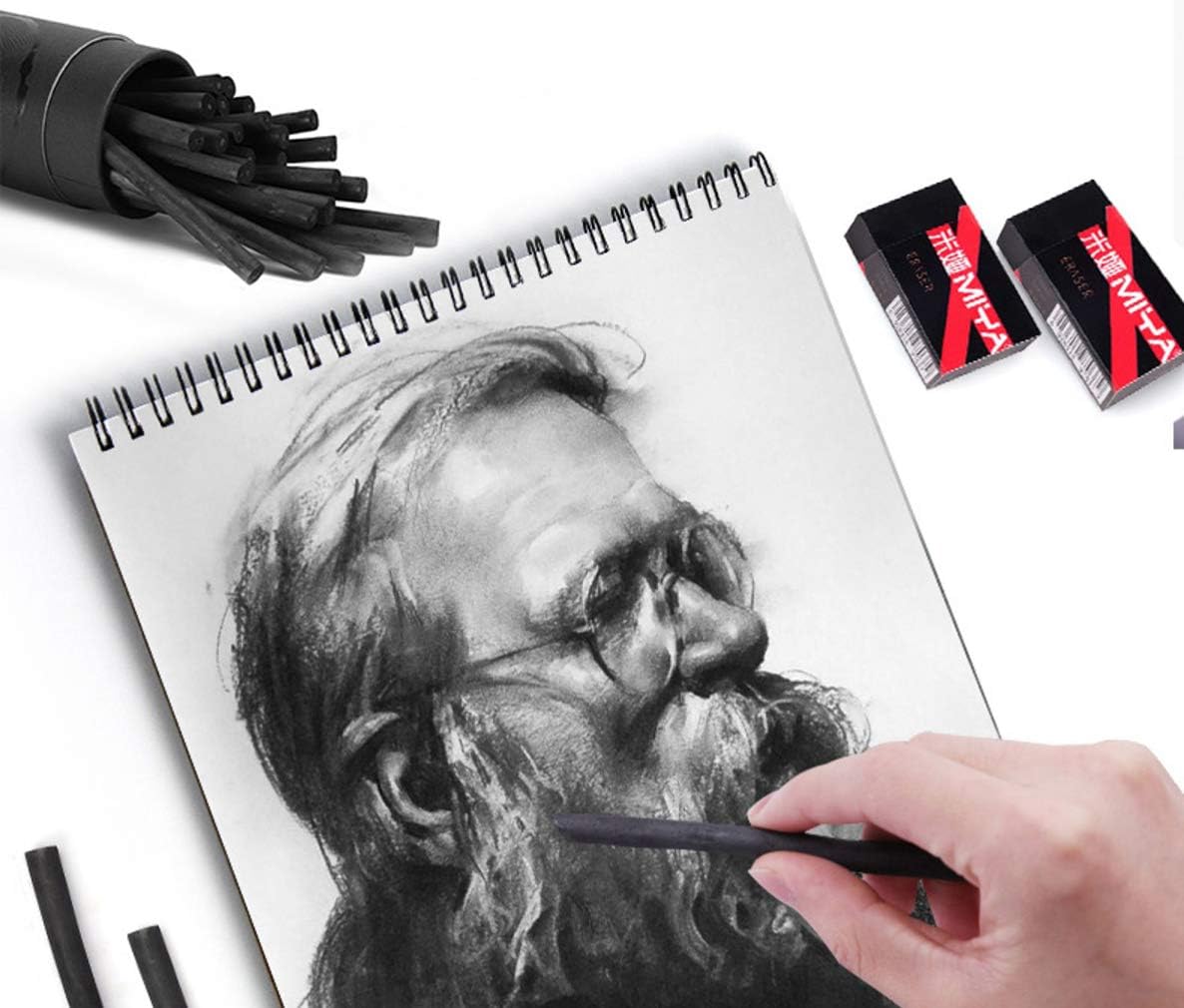 Willow charcoal sketch charcoal 7-9mm, black charcoal oil painting, Chinese painting black charcoal 20 pack