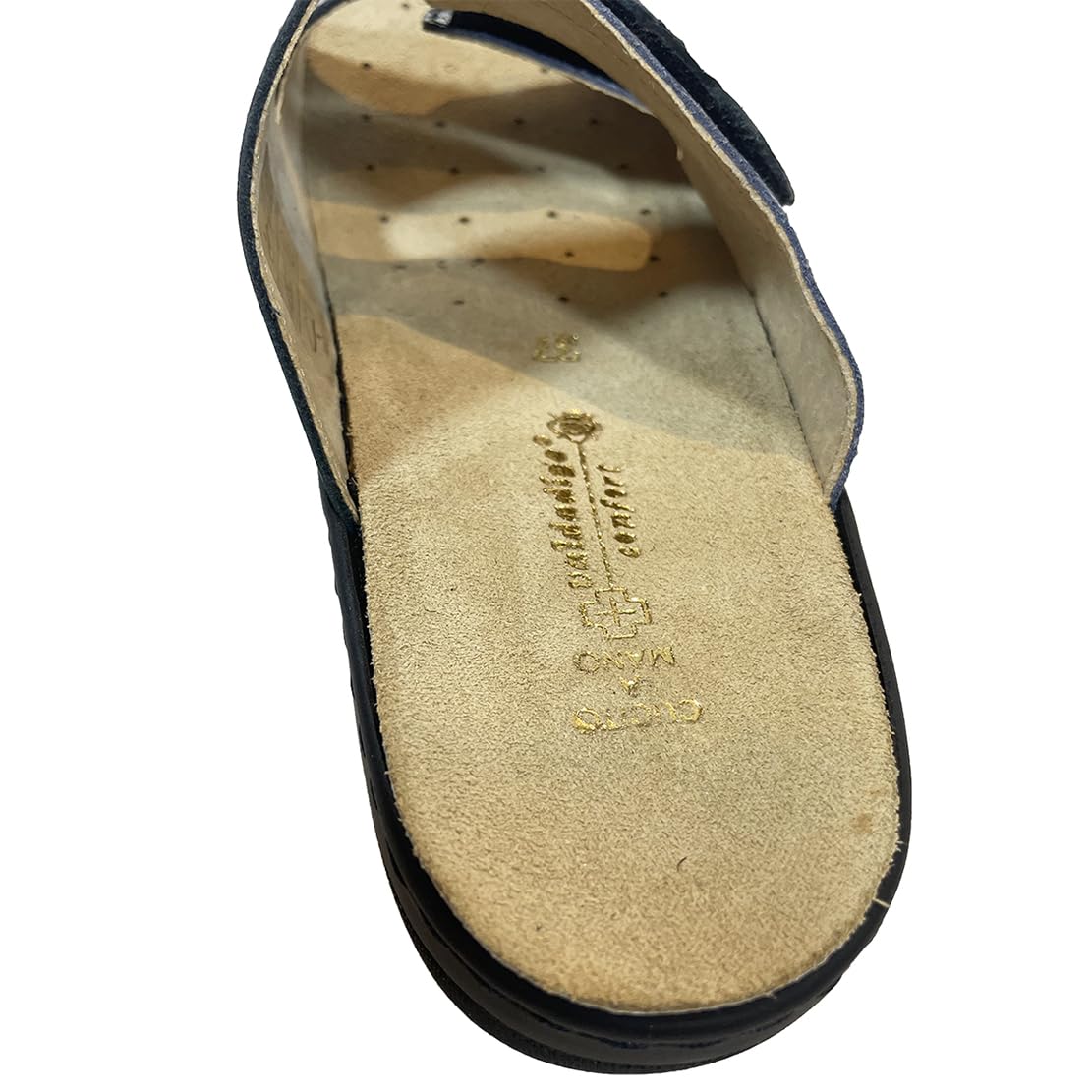Comfort DONNA sandali in pelle Tylor con doppio strappo e plantare sanitarie produzione qualità EU