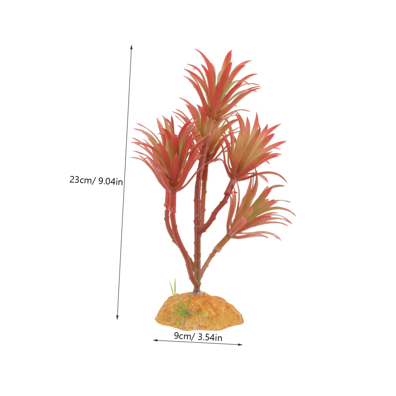 Toyvian 5 Pezzi Set di piante simulato Acquari piante acquatiche artificiali Foglie impostore betta pesce finta decorazione vegetale Piccole plastica