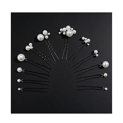 12 Pieces Bridal Pearl Hair Pins for Party, Handmade Pearl