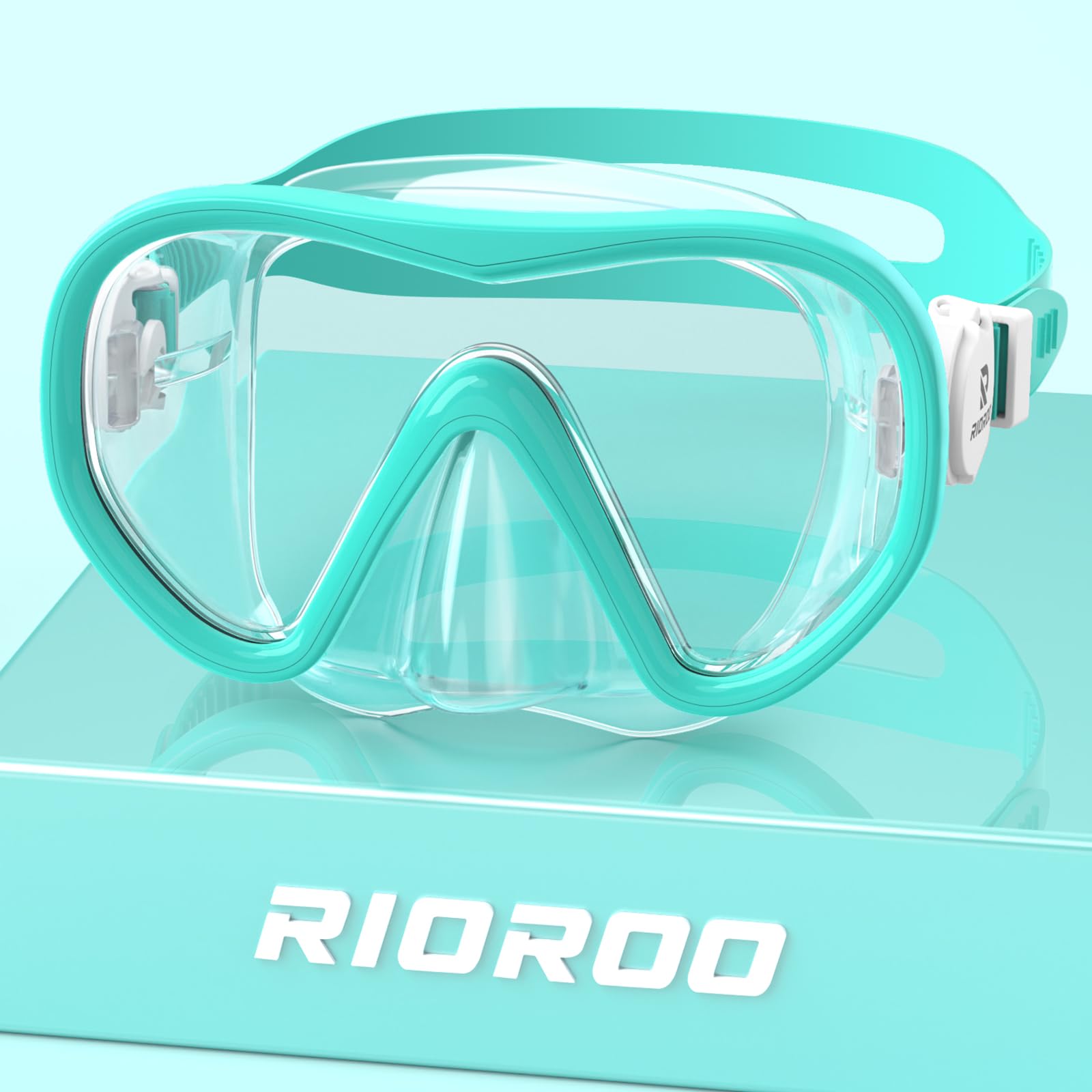 RIOROO Taucherbrille Kinder, 180° HD Panorama, Anti-Nebel & Leck-Proof Schwimmbrille, geeignet für Kinder im Alter von 4-16 Jahren