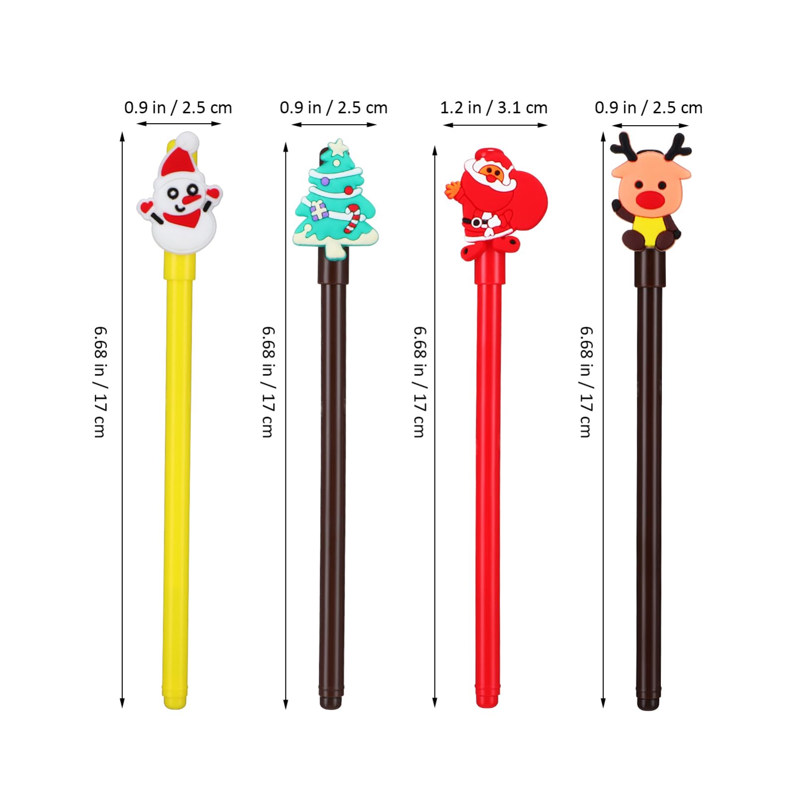 NUOBESTY 5 Set Tavolo Dell'albero Di Natale Penna Albero Di Natale Artificiale Cancelleria Per Le Vacanze Recinti Di Renne Penne A Inchiostro Gel Per Cartoni Animati Plastica Pezzi * 5