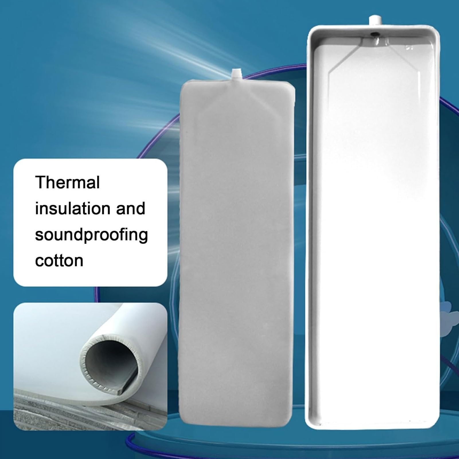 Vaschetta Raccogli Condensa Climatizzatore Interno, Vaschetta con Tubo Raccogli Condensa Climatizzatore per Unità Hvac, Sistemi Split(43.7x9.45in)