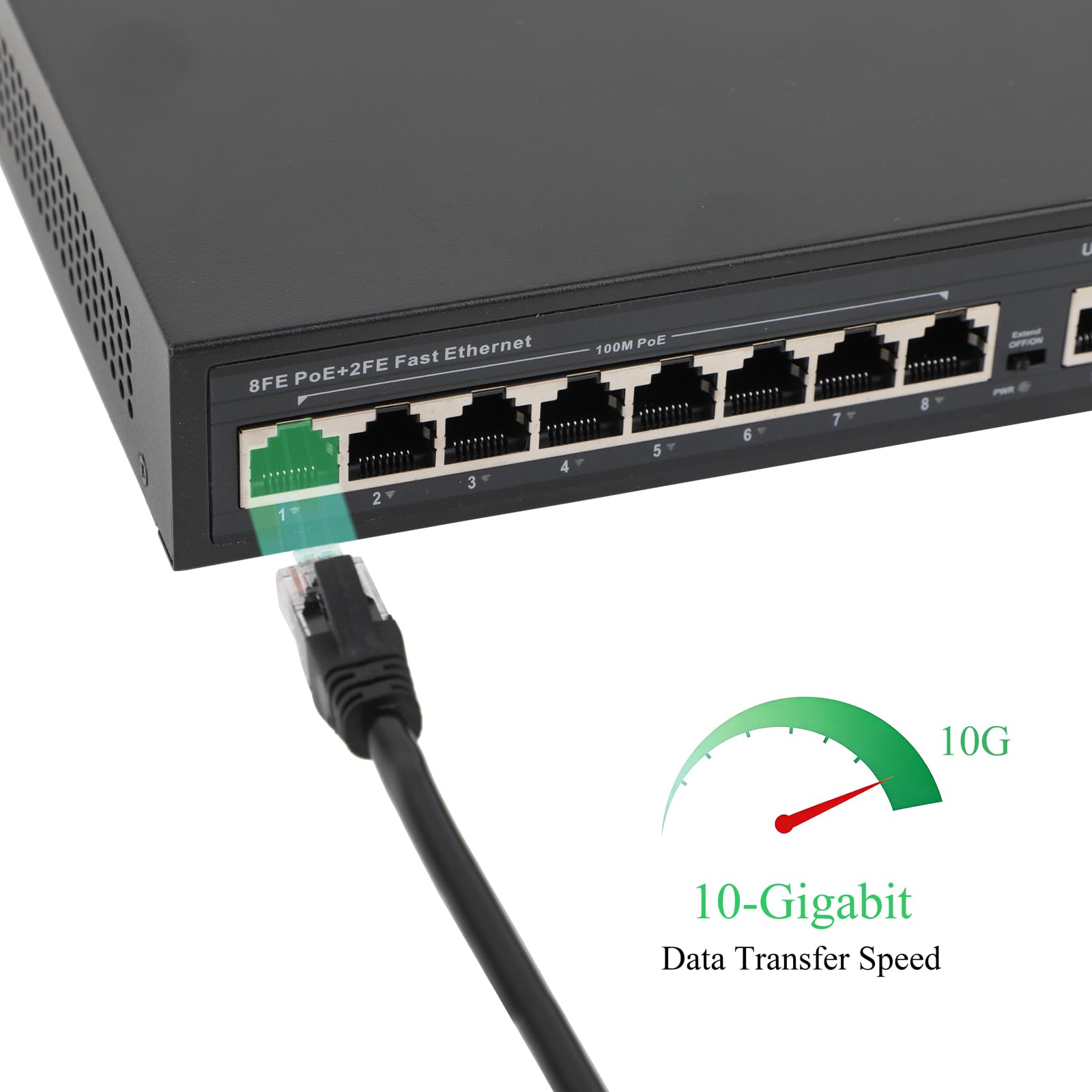 Cat6 Patchkabel Reinkupfer Gigabit LAN Kabel (grau, 100, Zentimeter, 24x)
