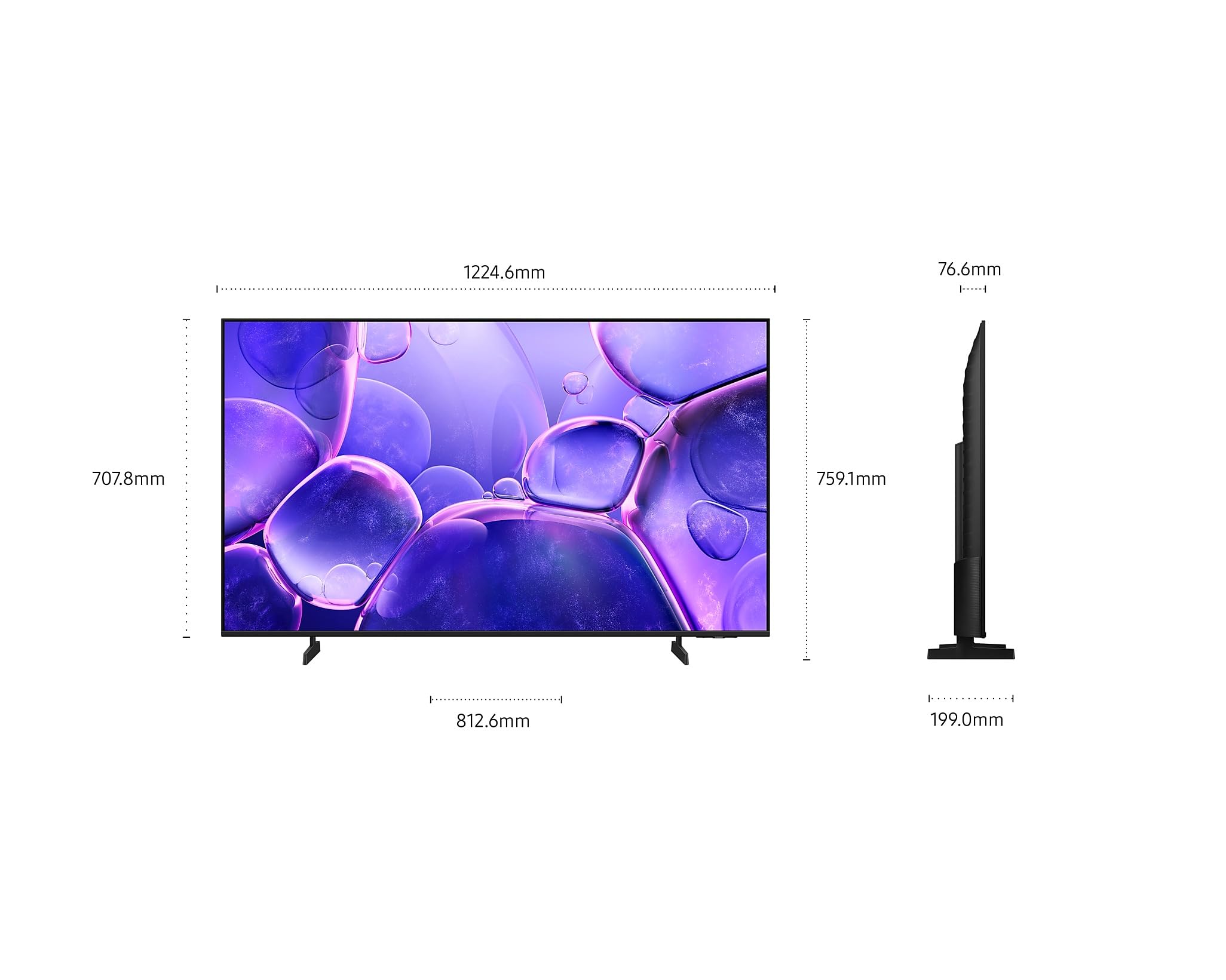 Samsung Crystal UHD 4K U80F 55 Zoll (138 cm) LED Fernseher, Crystal Prozessor 4K, MetalStream Design, SmartThings, Knox Security, Gaming Hub, AI Upscaling, Kostenlos...[Länderversion Ungarisch]