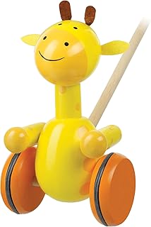 Giraffe Push Along Toy-Animal Push and Pull Along Toys for 1 Year Olds, Wooden Toys - Toddler Toys, Perfect 1st Birthday Gifts For Boy and Girl - Early Development & Activity Toys by Orange Tree Toys
