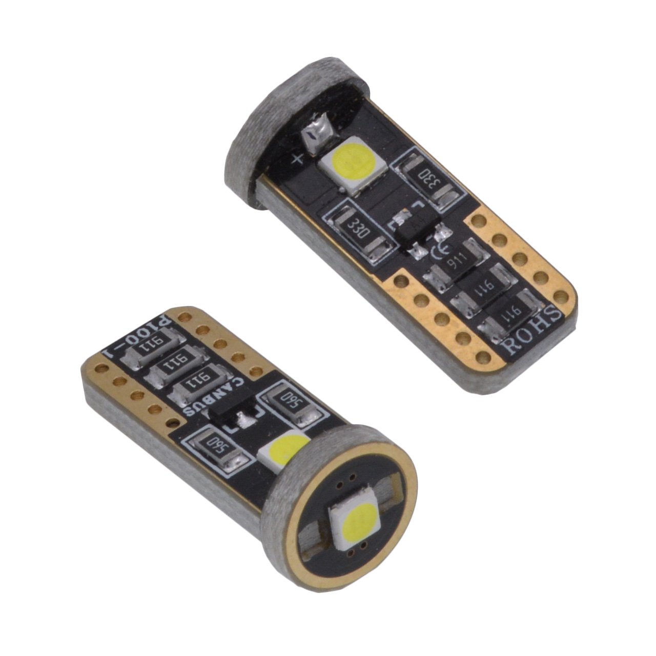 KATUR T10 Canbus LED bianco per auto lampadine T10 W5W 3 SMD 5050 super luminose 194 168 175 192 2825 cuneo LED auto lampadine di ricambio luci a cupola laterale Mappa interna (confezione da 100)