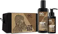 GO. Man Kit Necessaire Go Man Linha Mr Wild - Shampoo + Balm De Barba + Necessaire De Nylon Exclusiva Feita A Mão Excelente Presente