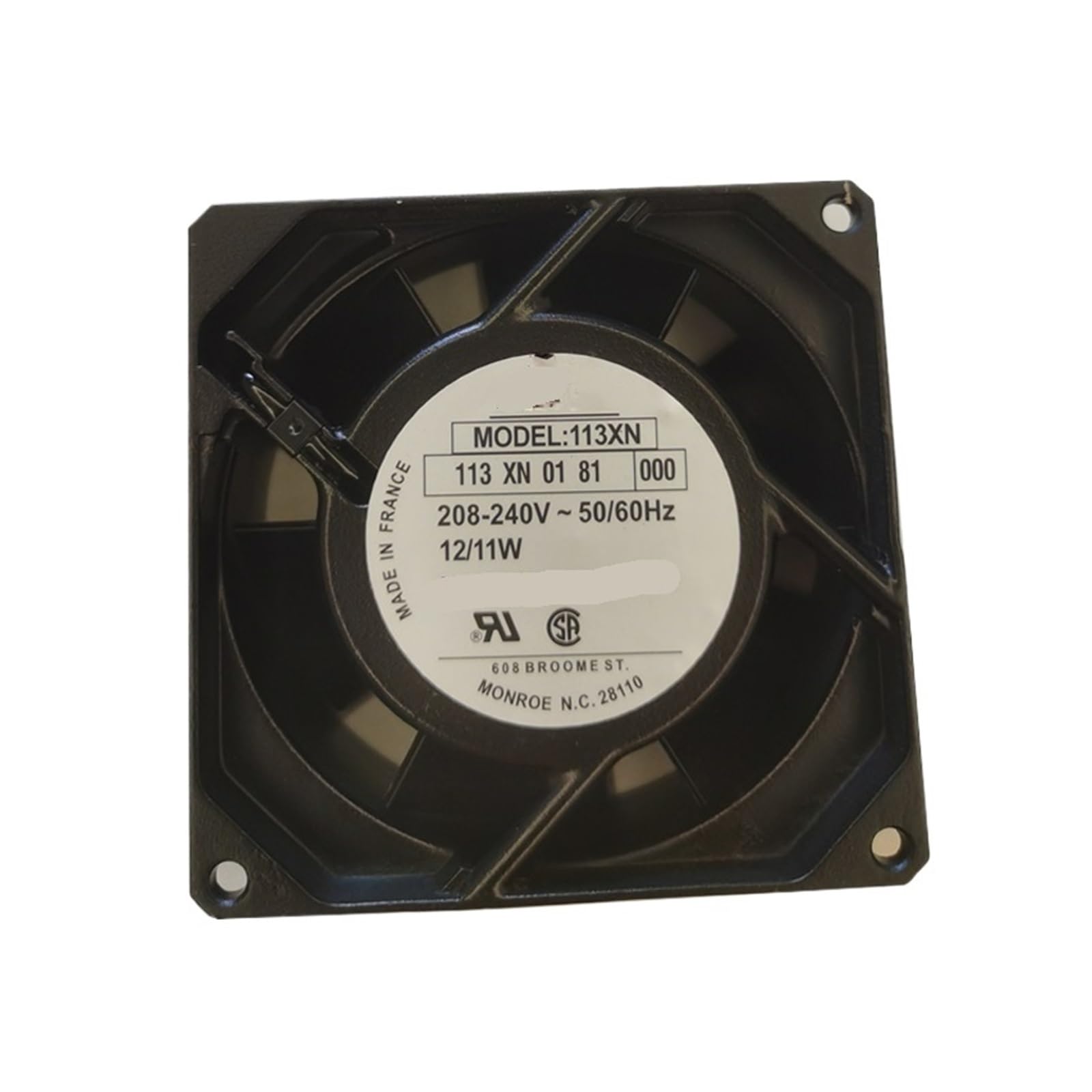 YMUGUEGH 92x92x38mm 113XN0181000 208-240V 12/11W 92mm AC cooling fan
