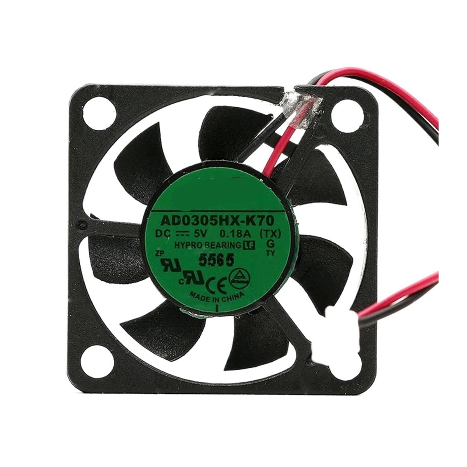 UITGVDQAT AD0305HX-K70 Server Cooling Fan DC 5V 0.18A 30x30x6mm 2-Wire