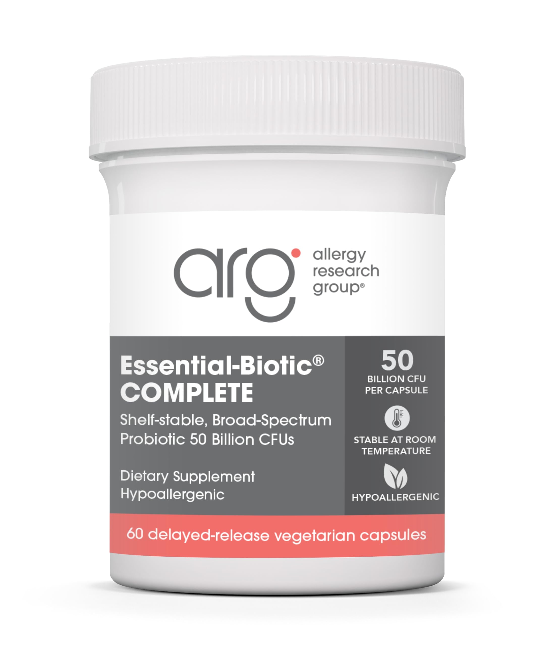 ARG Essential Biotic Complete 50 Billion CFU Probiotic, 60 Capsules