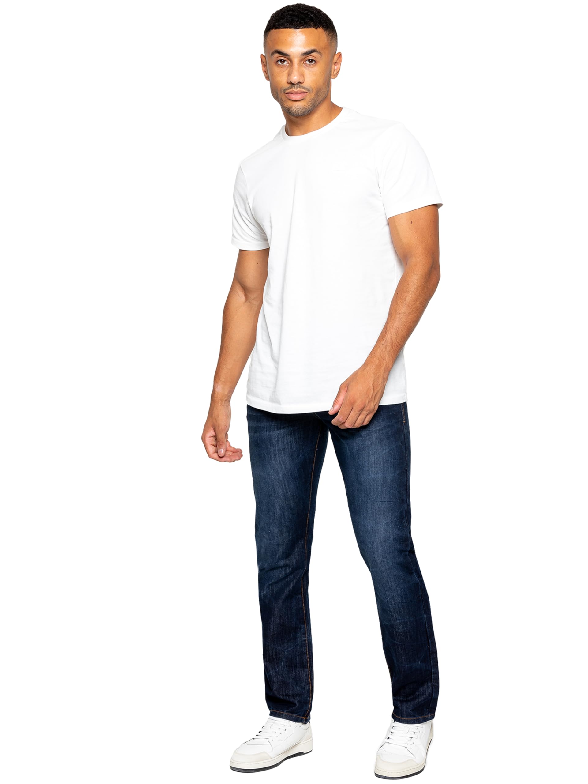 989Zé ENZO Regular Fit Pant Jeans Pantalones Vaqueros con Cinturon para Hombre