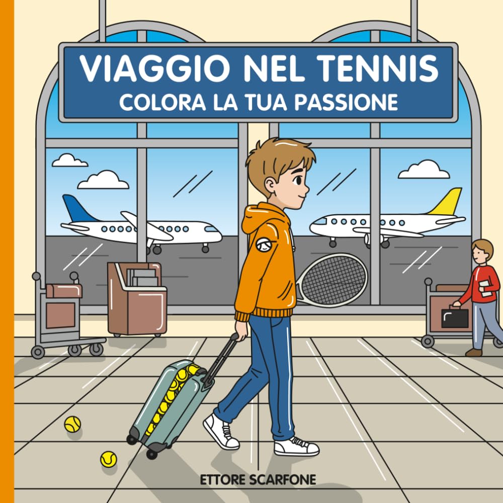 VIAGGIO NEL TENNIS: COLORA LA TUA PASSIONE: Libro da colorare antistress per adulti e ragazzi. Un libro per rilassare la mente e migliorare la ... disegni da colorare sul mondo del tennis.