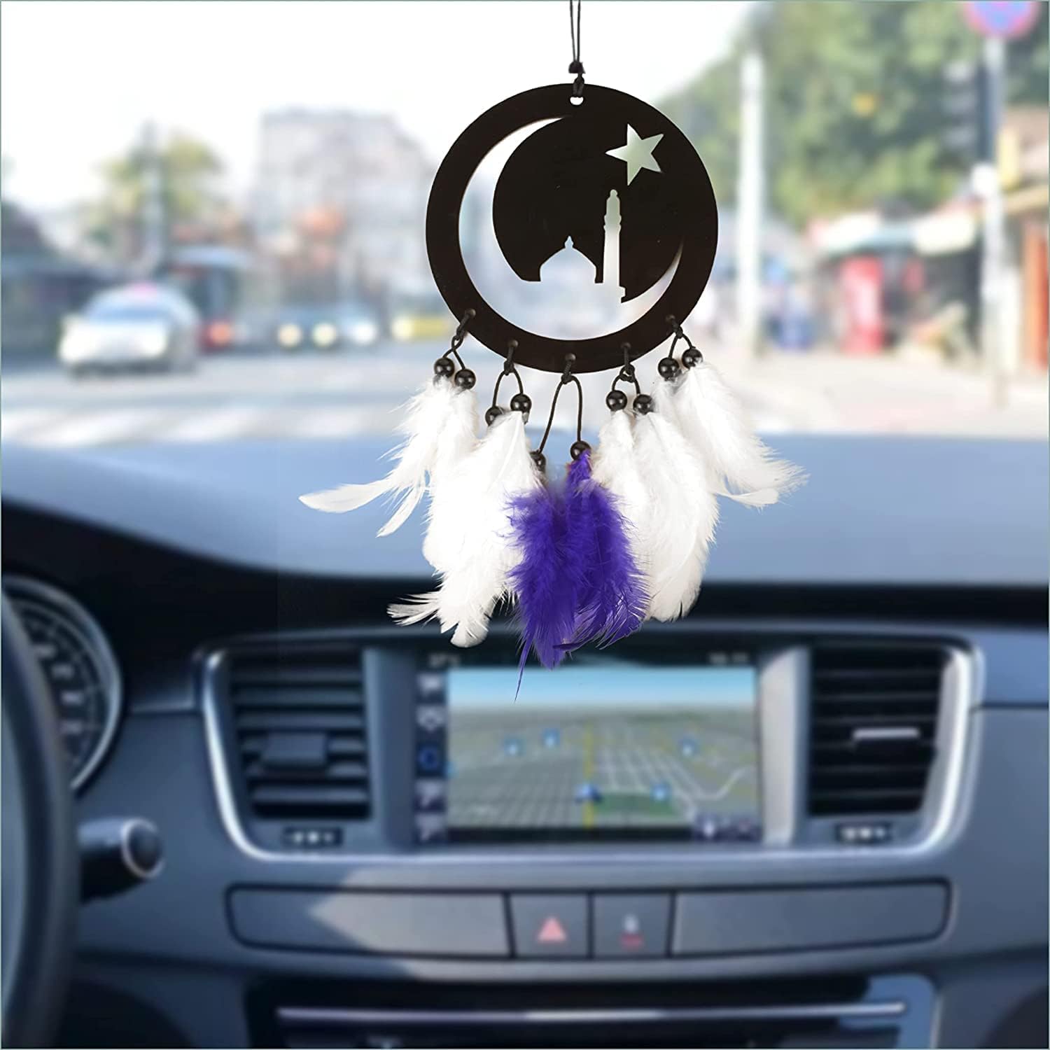 Sky-One Crafts Moon Mosque Star Spiritual Car Hanging Accessories: Elevate Car, Home and Office Décor with Islamic Divine Elegance-image-43