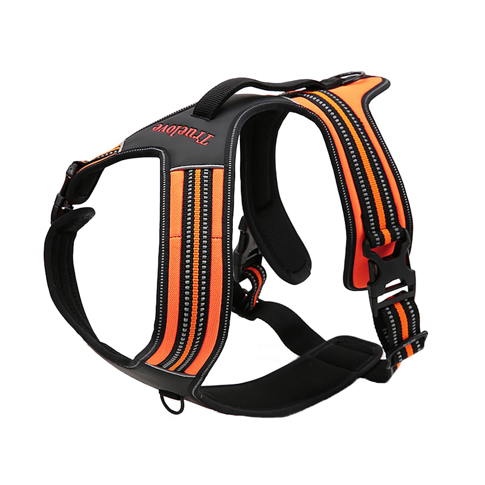 TRUE LOVE Reflective Dog Harness with Handle Soft Padded No-Pull Pet Vest, Durable Oxford Outer Layer for Large Breeds Truelove TLH5551