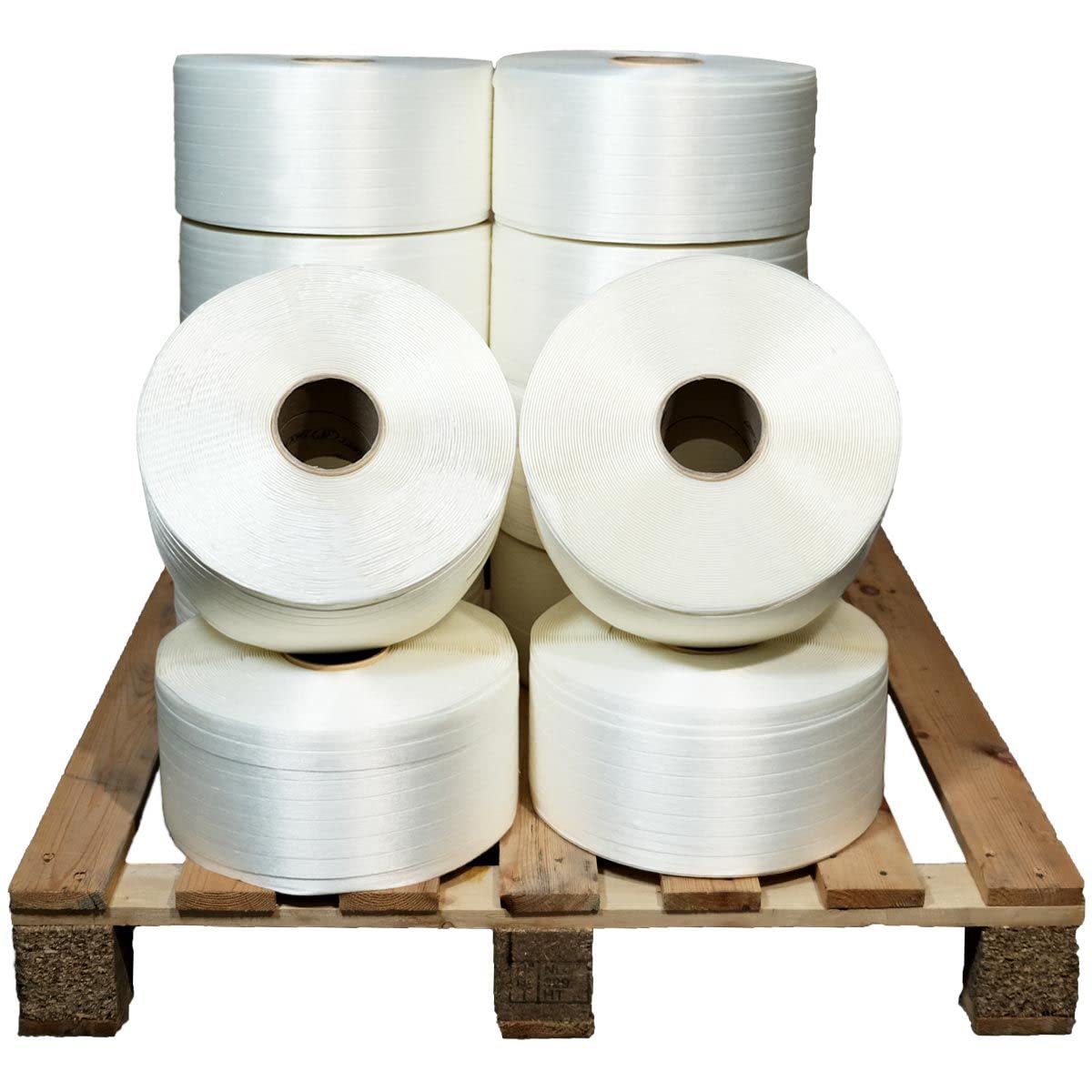 TECPLAST Lot de 12 Feuillards de cerclage fil à fil LFF2 16 mm x 850 m dont 2 OFFERTS - Feuillard Haute Résistance 450kg
