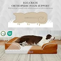 Vista 27 de Comfort Expression - Cama ortopédica para perros extragrandes, 53 x 42 pulgadas, cama impermeable y de apoyo de espuma con cojines removibles