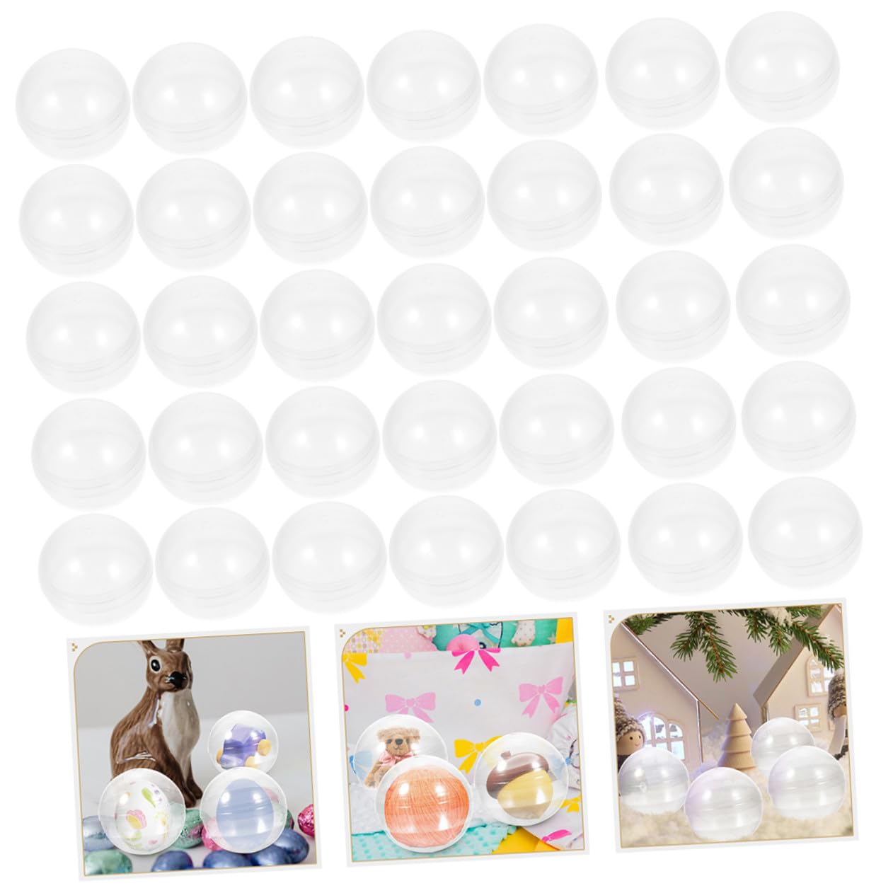 VALICLUD 50 Capsule Rotonde in Plastico per Macchinetta Capsule, Facili da Usare e Sicure, Design Delicato per Festa a Tema e Giocattoli Ragazzo Ragazza