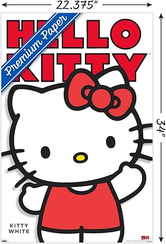 Miniatura 3 de Trends International Hello Kitty - Póster de pared de la serie Kitty White Feature Series, 22.37 x 34.00 pulgadas, paquete de póster y montaje