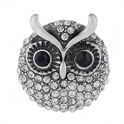 Lovmoment Snap Owl Shape Snap Button Interchangeable Snap Jewelry Charms (23MM)