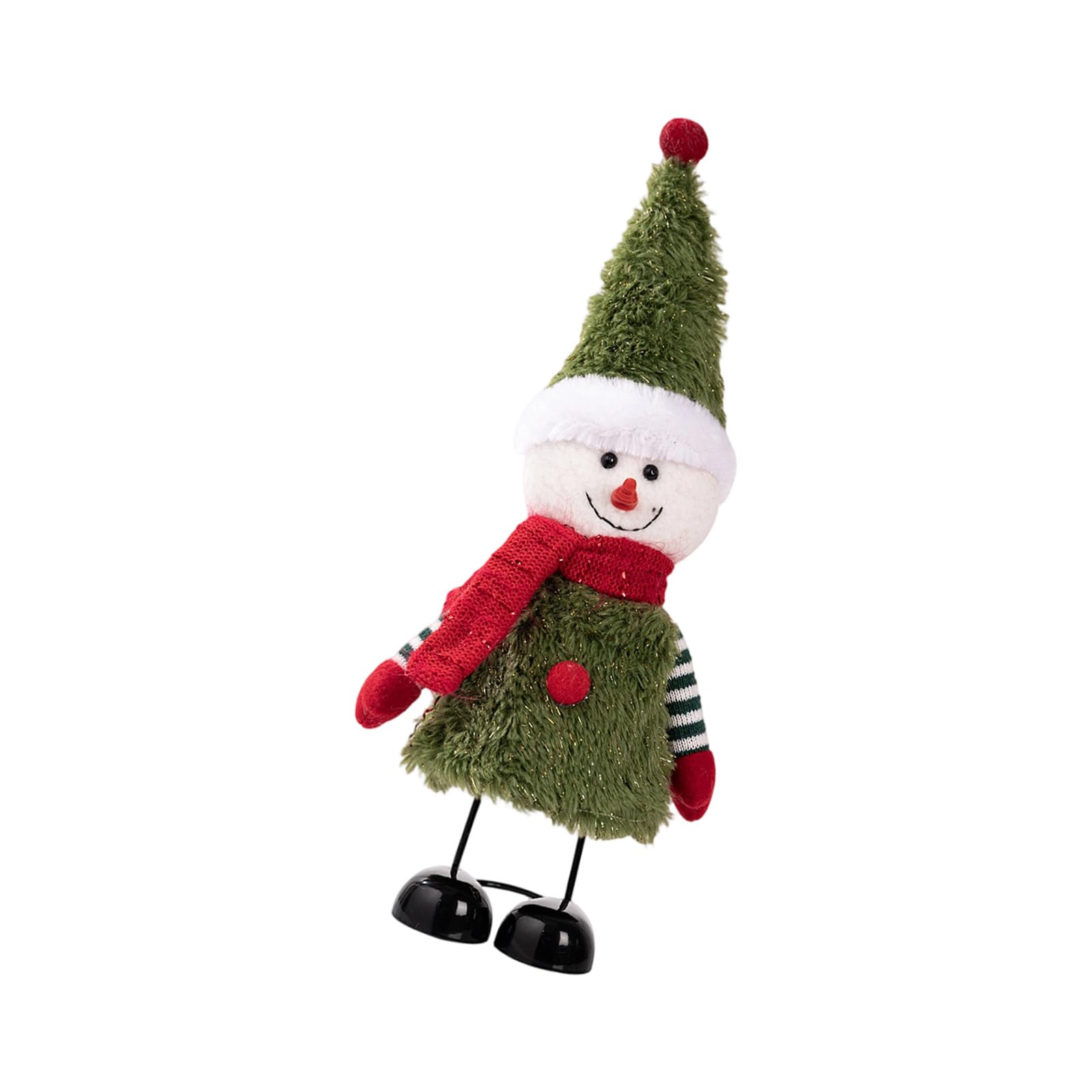 HZBB Christmas Iron Craft Spring Wobbly Leg Snowman Santa Decorative Accent for Festival Home Tabletop Display Arrangement Tabletop Spring Figurine