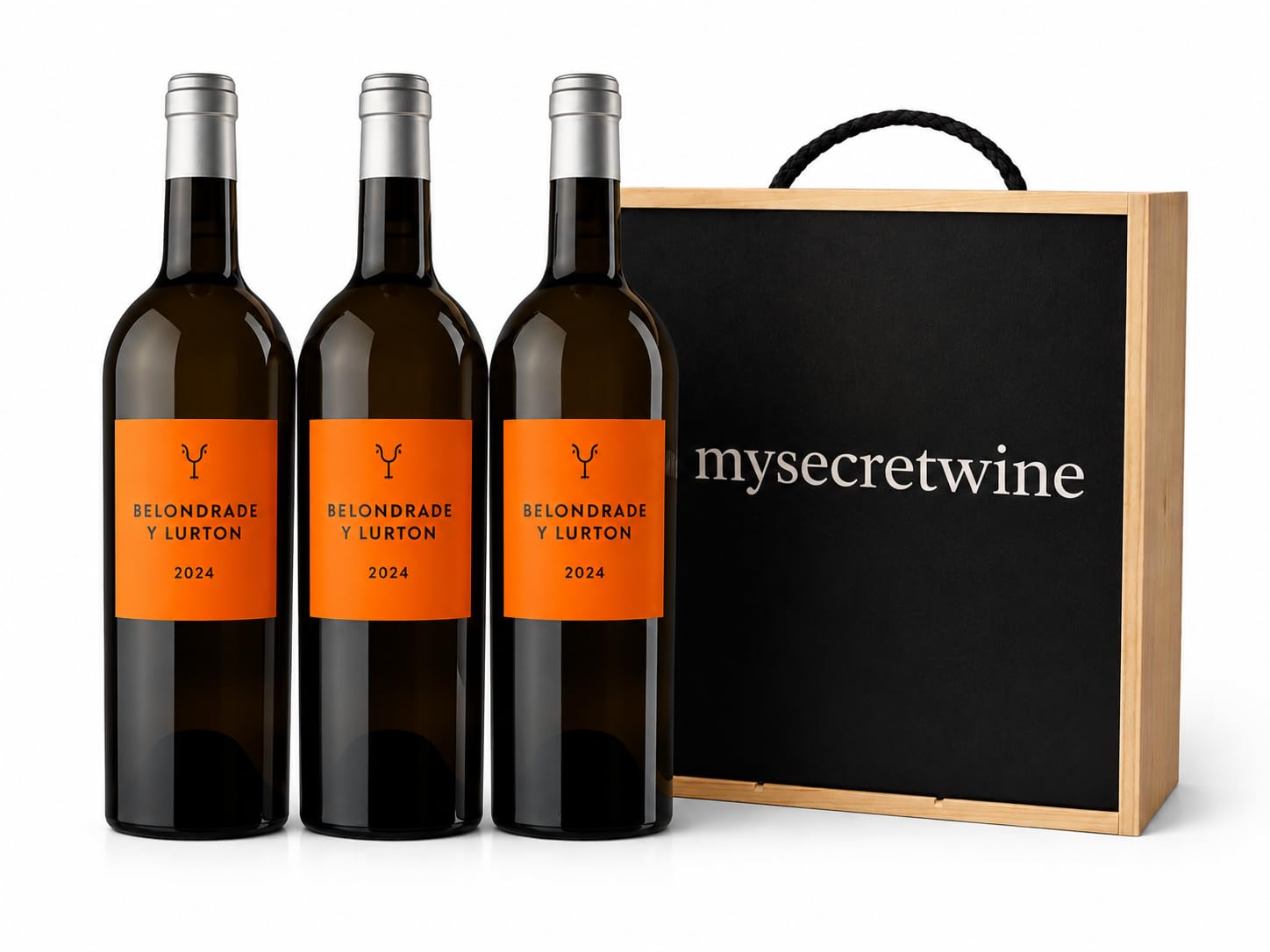 Belondrade y Lurton Verdejo D.O. Rueda – Pack 3 Botellas 75 cl con Caja de Madera Regalo | Vino Blanco Premium de Castilla y León | Edición Gourmet para Regalar y Compartir -MYSECRETWINE-