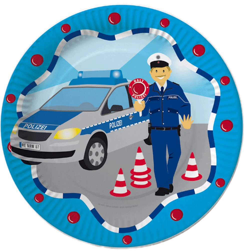 HHO Polizei Party-Set 52tlg. für 16 Kinder : Teller Becher Servietten